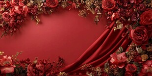 红幕繁花 浪漫花卉装饰场景