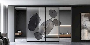 简约风玻璃隔断卧室空间