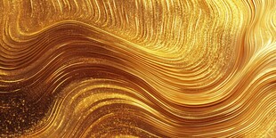 金色波浪纹理背景图