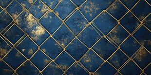 复古蓝金网格纹理背景