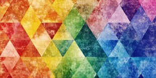 多彩几何水彩拼接背景图