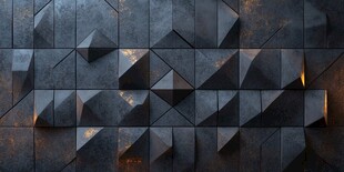 立体几何金属墙面纹理