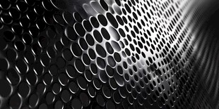 金属孔洞纹理特写