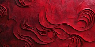红色立体波纹纹理背景