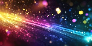 梦幻炫彩光线粒子背景