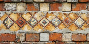 复古砖墙的精美图案装饰