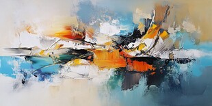 抽象艺术画作 色彩灵动