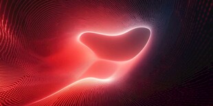 霓虹爱心光效科技感背景