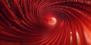 红色漩涡中的神秘光球