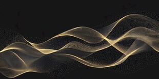 金色波浪线条动态背景图