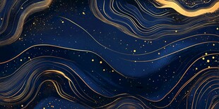 梦幻蓝金流动纹理背景图