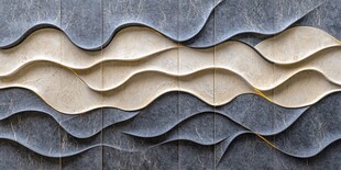 波浪纹理立体墙面装饰