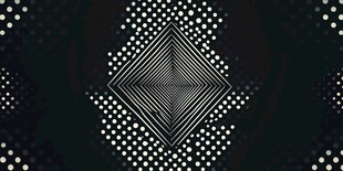 黑色波点几何抽象背景图