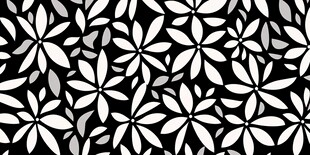 黑白花卉几何图案纹理