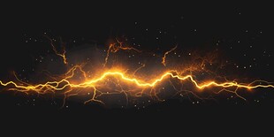 炫彩动感金色闪电特效