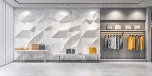 时尚几何风现代服装展示空间