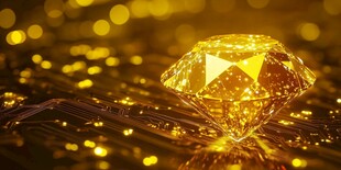 璀璨黄钻闪耀梦幻光芒