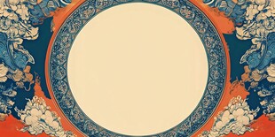中式古典圆形花纹背景图