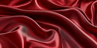 深红绸缎纹理特写