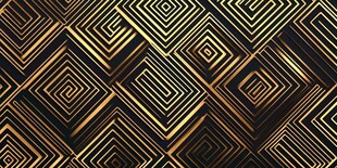 黑金几何线条无缝图案