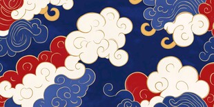 中式云纹图案背景设计