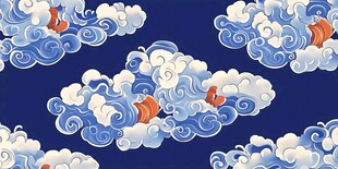 中式云纹图案设计