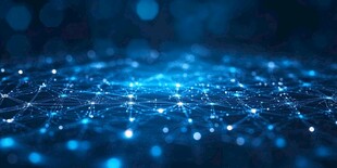 科技感蓝色数据网络背景