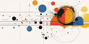 抽象几何色彩艺术画作