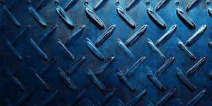 蓝色菱形花纹金属板