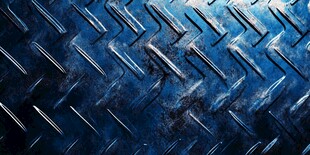 蓝色金属防滑纹理表面