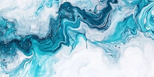 蓝白流体艺术抽象图案