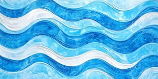 蓝色波浪纹理背景图案