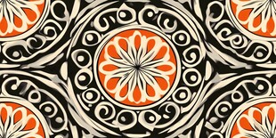 复古风几何花卉图案纹理