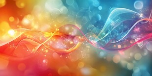 梦幻炫彩光线背景图