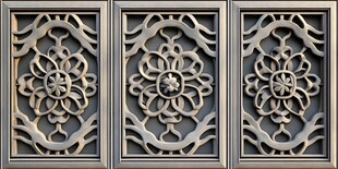 中式金属雕花门板艺术