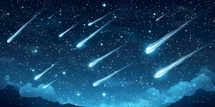 梦幻流星划过夜空