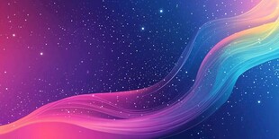 梦幻星空彩色流动背景图