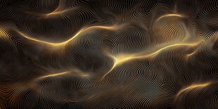 金色流动线条抽象背景图
