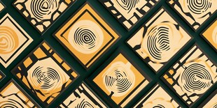 几何指纹图案艺术背景