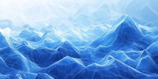 梦幻蓝色山脉背景图