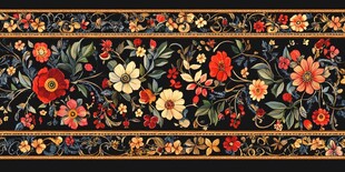 复古花卉纹饰精美图案