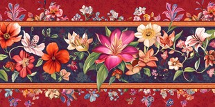 花卉图案的精美织物纹饰