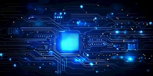 科技感十足的电路板芯片图