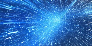 梦幻蓝色星空光线背景图