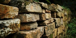 古老石砖墙 岁月的痕迹