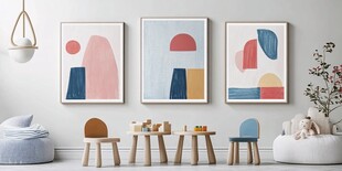 简约童趣挂画装点儿童空间