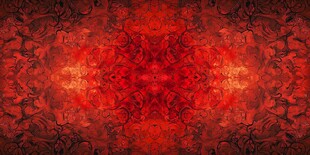 红色华丽对称花纹背景