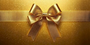 金色蝴蝶结装饰背景图