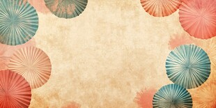 复古风纸扇装饰背景图