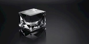 晶莹剔透方形水晶立方体